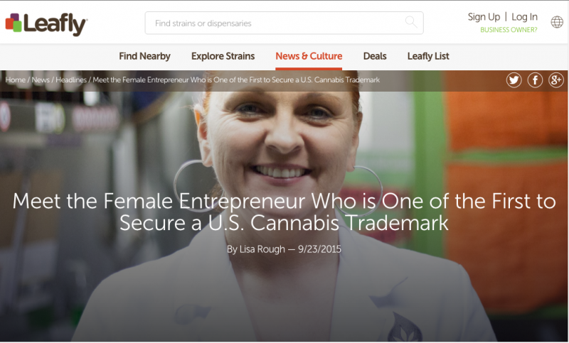 Meet the Female Entrepreneur Who is One of the First to Secure a U.S. Cannabis Trademark
