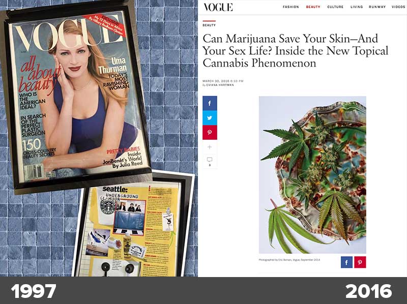 Cannabis Bascis Back in Vogue. First in Vogue magazine in 1997 and back again in 2016!