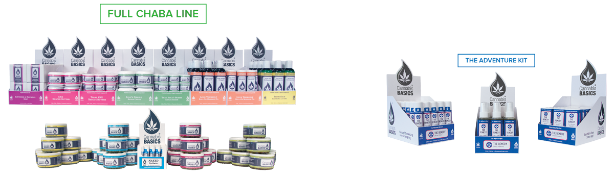 Full Line of Cannabis Basics CHABA (Cannabis Health And Beauty Aids) Products