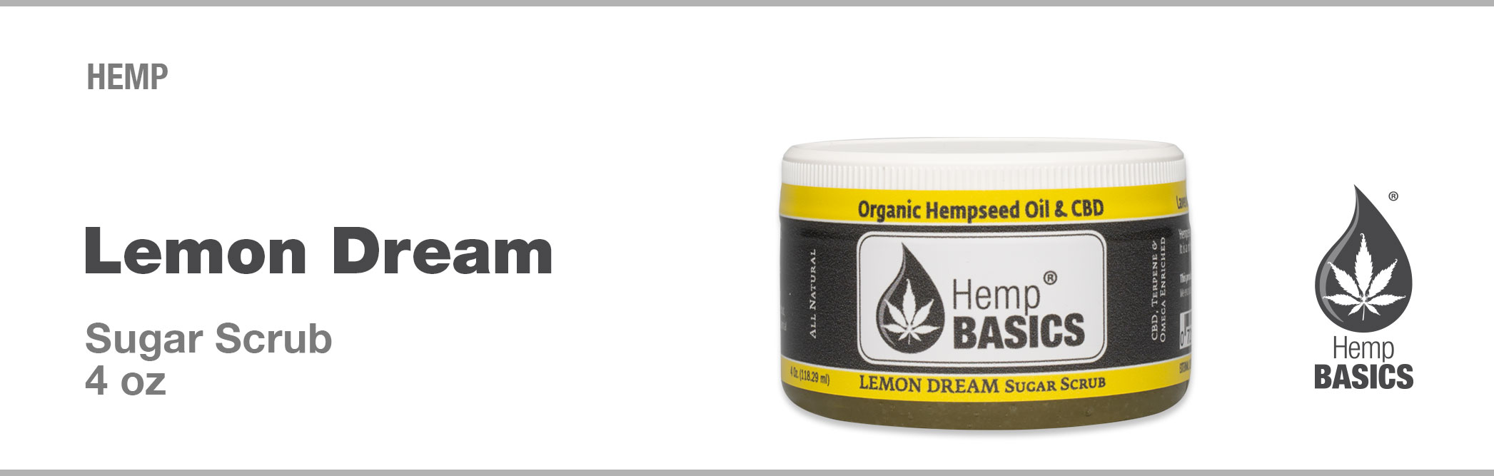 HEMP Lemon Dream Sugar Scrub