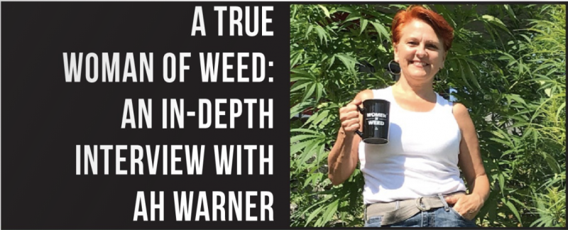 Ah Warner holding a Women of Weed Cup